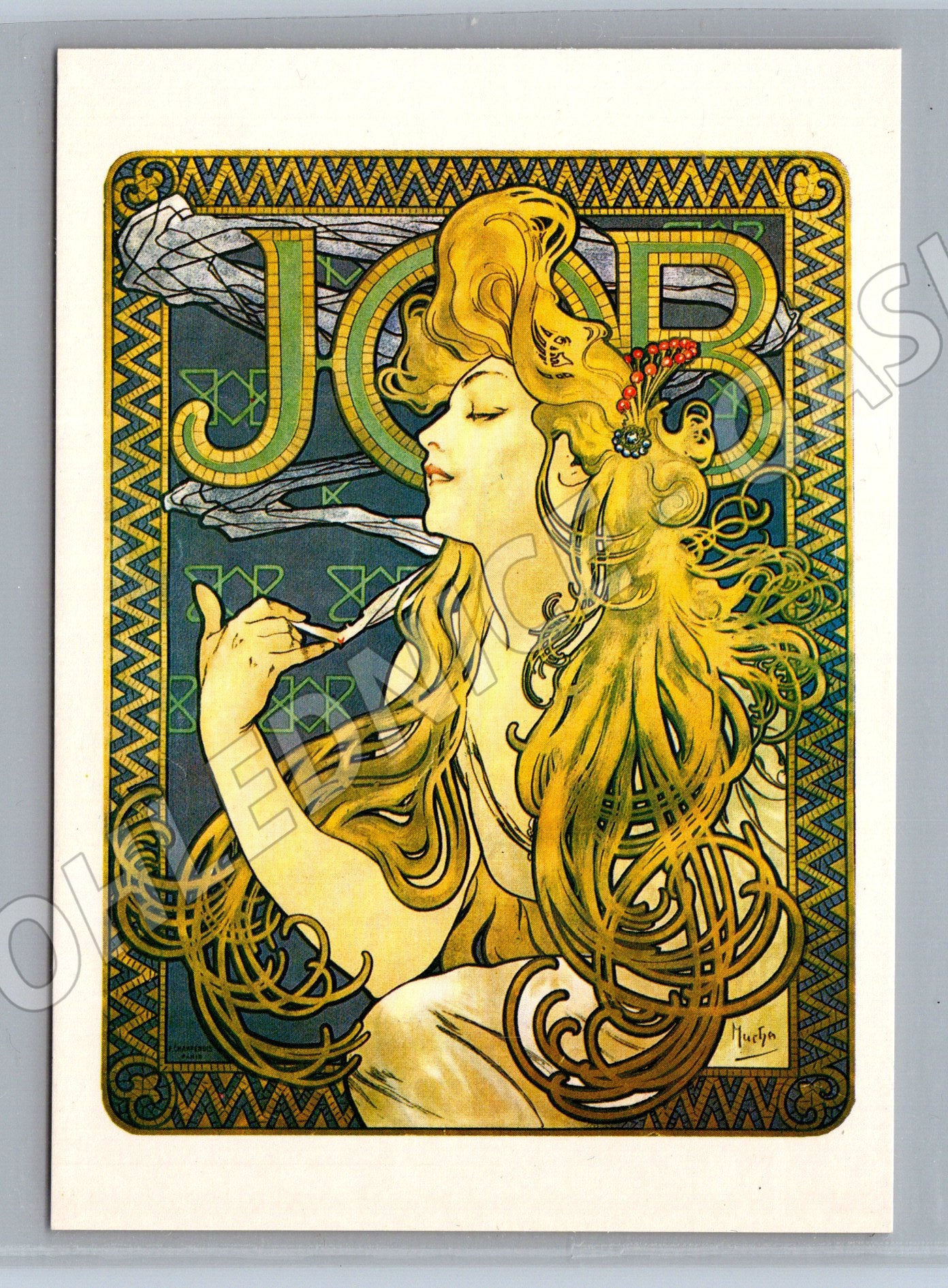 Pohlednice Alfons Mucha Job secesní (M4535)