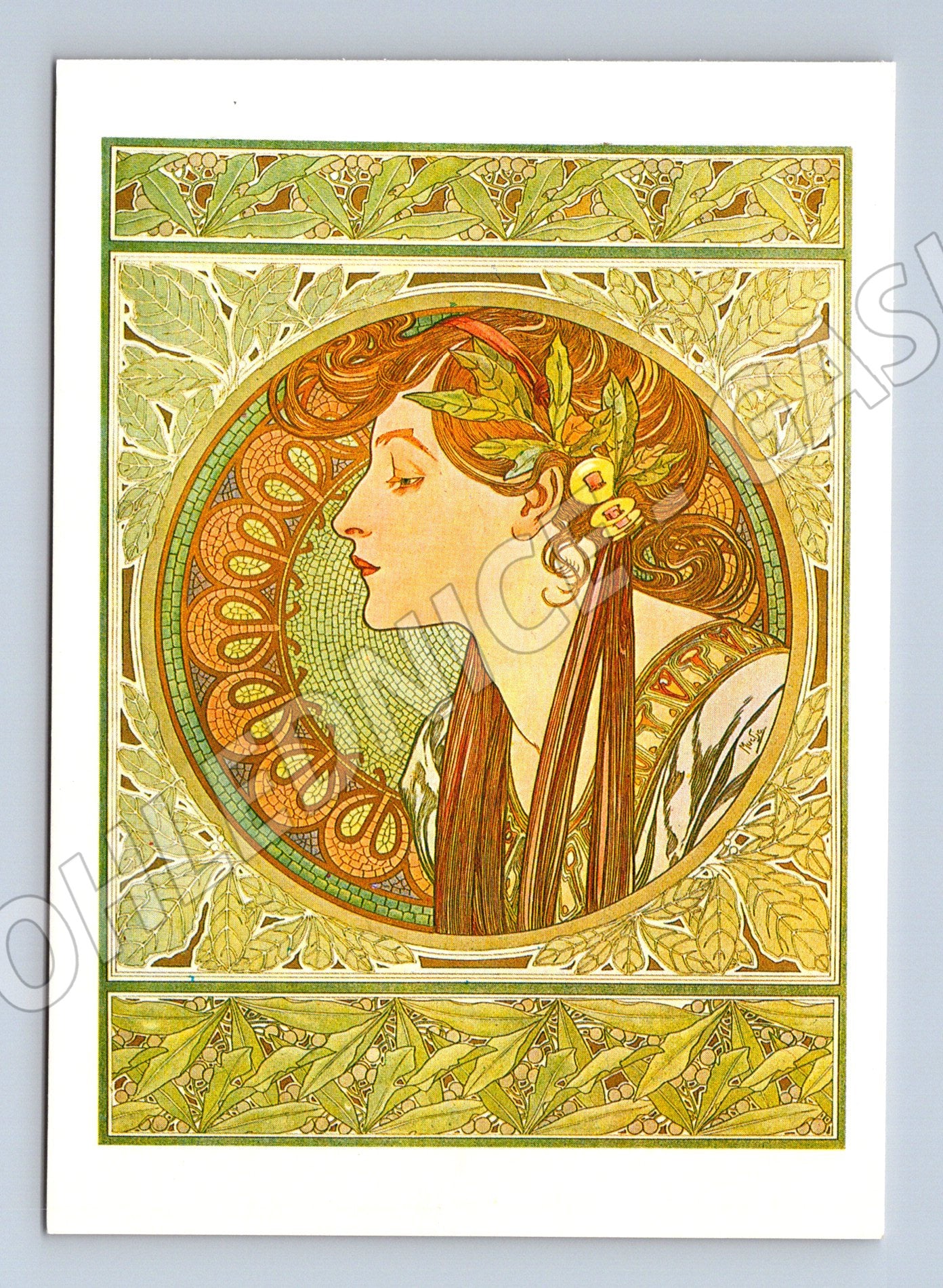 Pohlednice Alfons Mucha Le Laurier secesní (M4541)