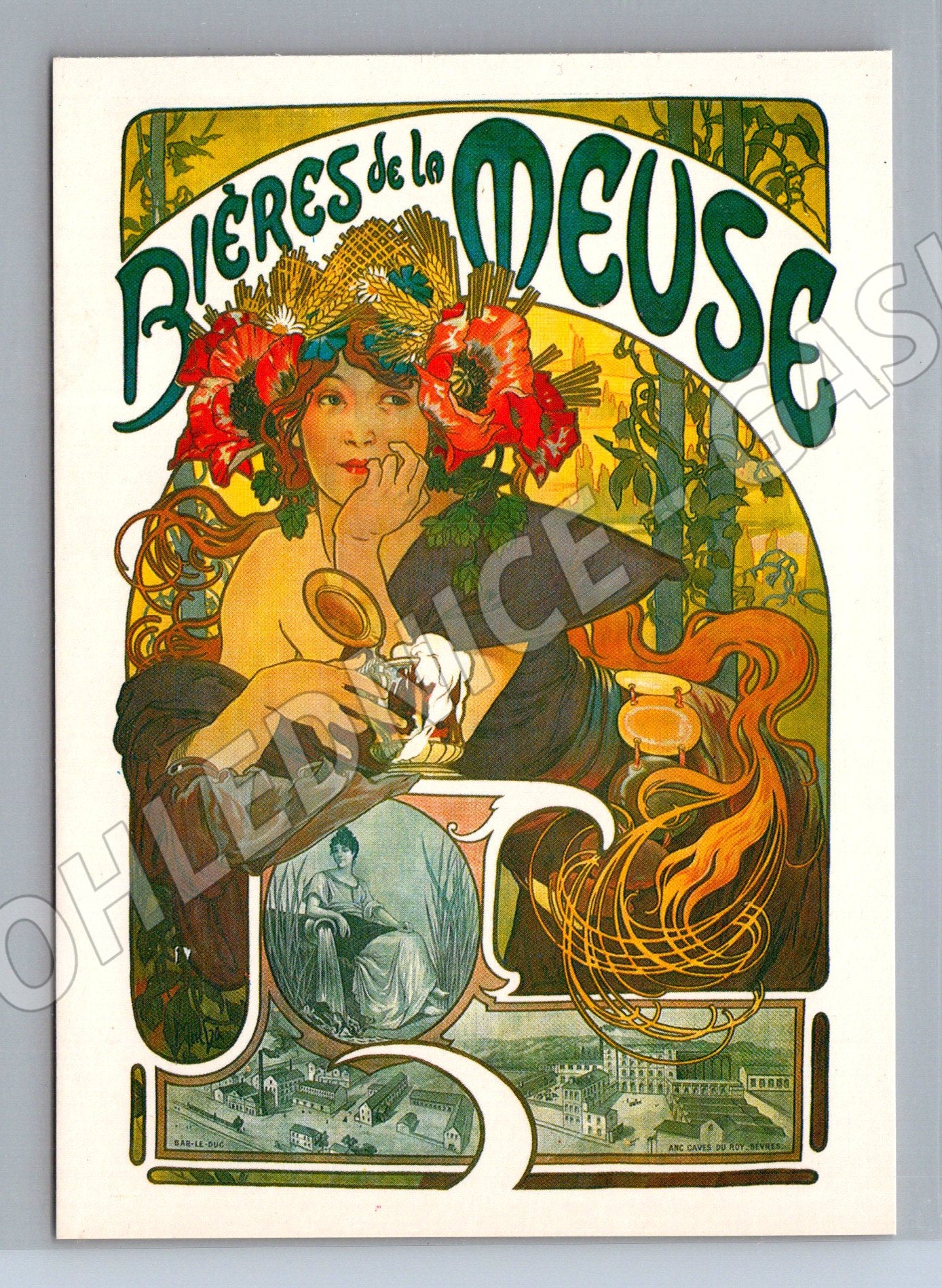 Pohlednice Alfons Mucha Bieres de la Meuse (M4543)