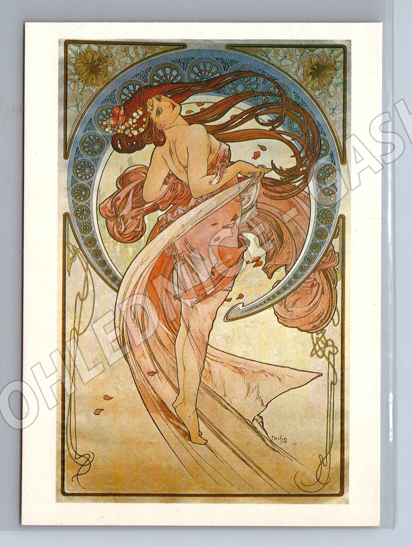 Pohlednice Alfons Mucha La Danse secesní (M4544)