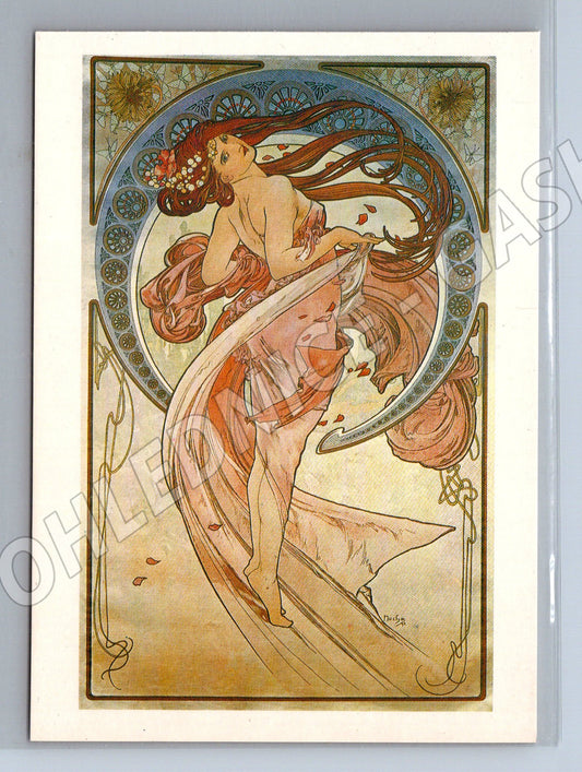 Pohlednice Alfons Mucha La Danse secesní (M4544)