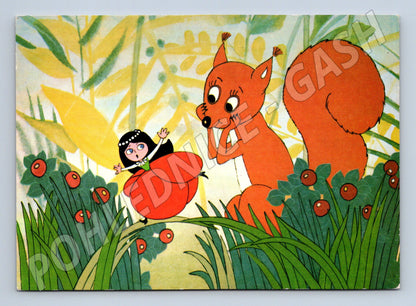 Pohlednice Gabriela Dubská víla a veverka (M4552)