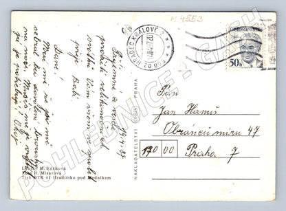 Pohlednice maňásci myslivec a zajíc Orbis (M4553)