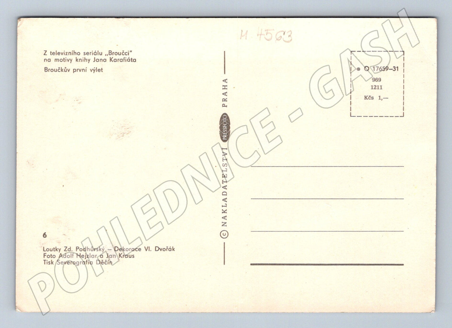 Pohlednice Broučci Broučkův první výlet (M4563)