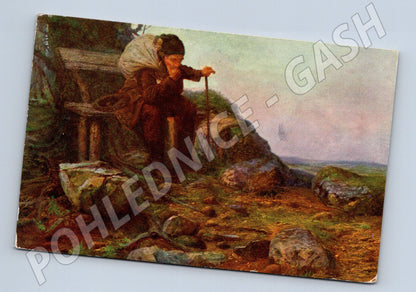 Pohlednice Znavený poutník Rašek (M4564)