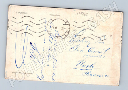 Pohlednice žena u klavíru Pstrak Hanulak (M4566)