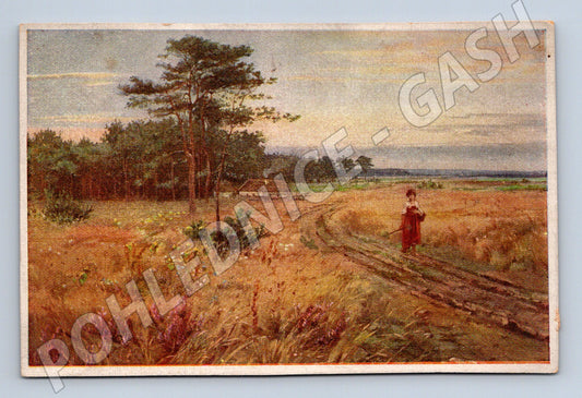 Pohlednice krajina romantická malba (M4568)