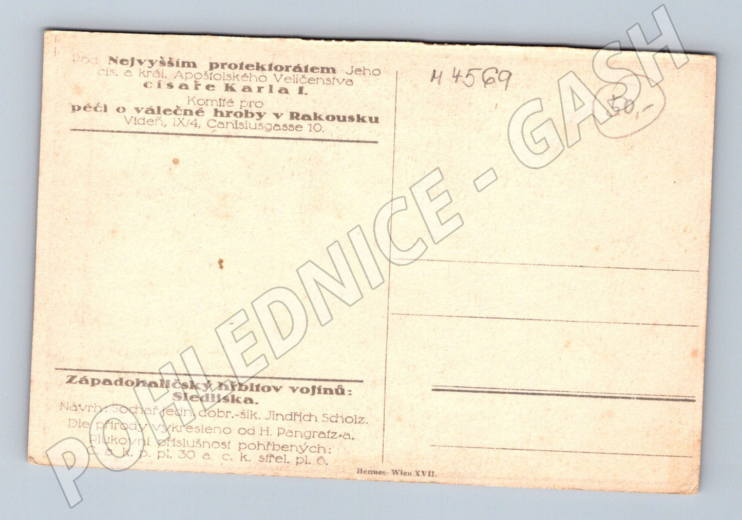 Pohlednice Západohaličský hřbitov Slediska (M4569)