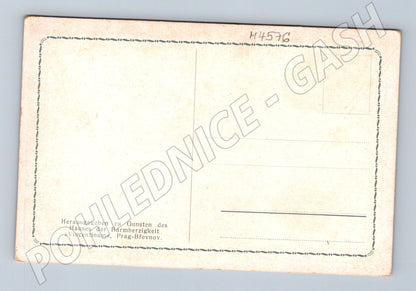 Pohlednice zimní krajina venkovský dům (M4576)