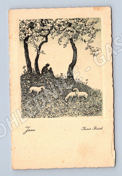 Pohlednice koně pod stromem Karel Benko (M4581)