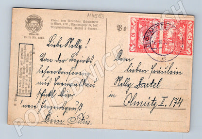 Pohlednice žena v kroji u okna etno (M4583)