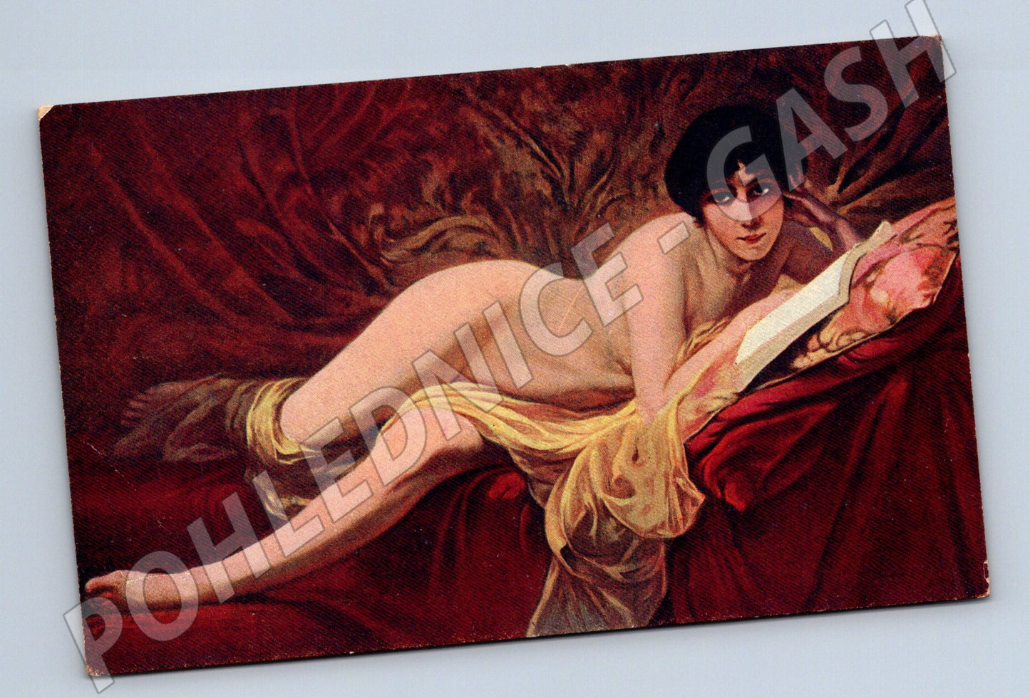 Pohlednice akt Penot ležící žena (M4585)