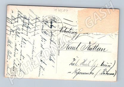 Pohlednice horská krajina chata jezero (M4587)