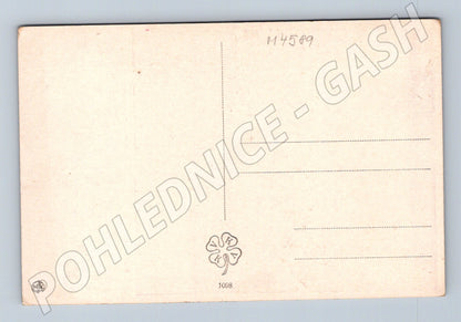 Pohlednice B Klimeš dívka na lavičce (M4589)