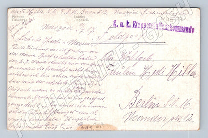 Pohlednice člun na řece romantická scéna (M4597)