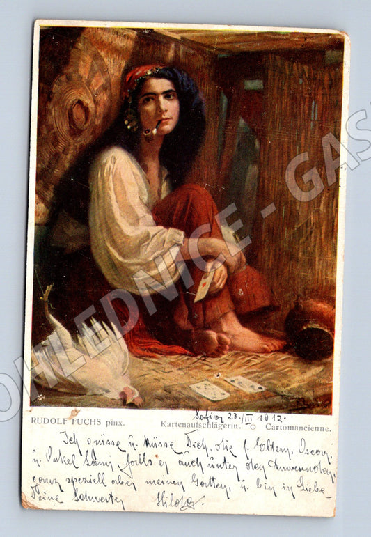 Pohlednice Rudolf Fuchs orientální motiv (M4598)