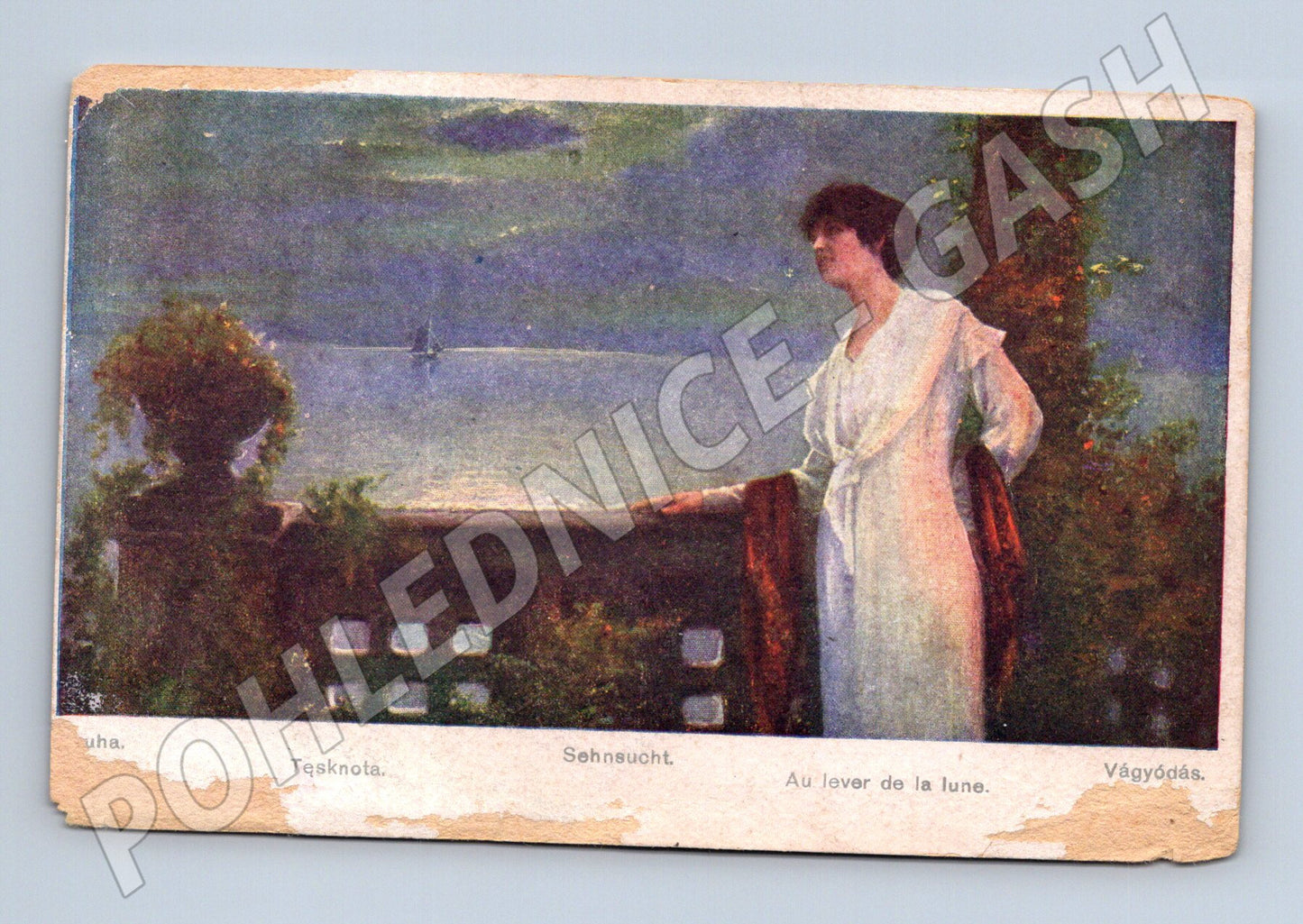 Pohlednice Sehnsucht Touha malířský motiv (M4602)