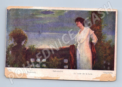 Pohlednice Sehnsucht Touha malířský motiv (M4602)