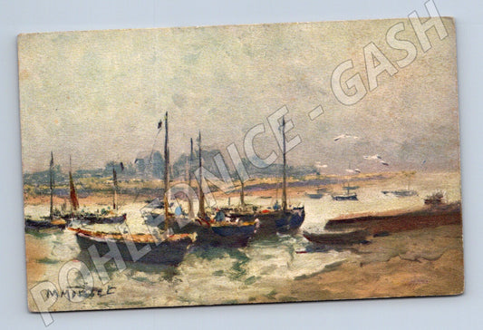 Pohlednice Guilvinec Francie přístav lodě (M4605)