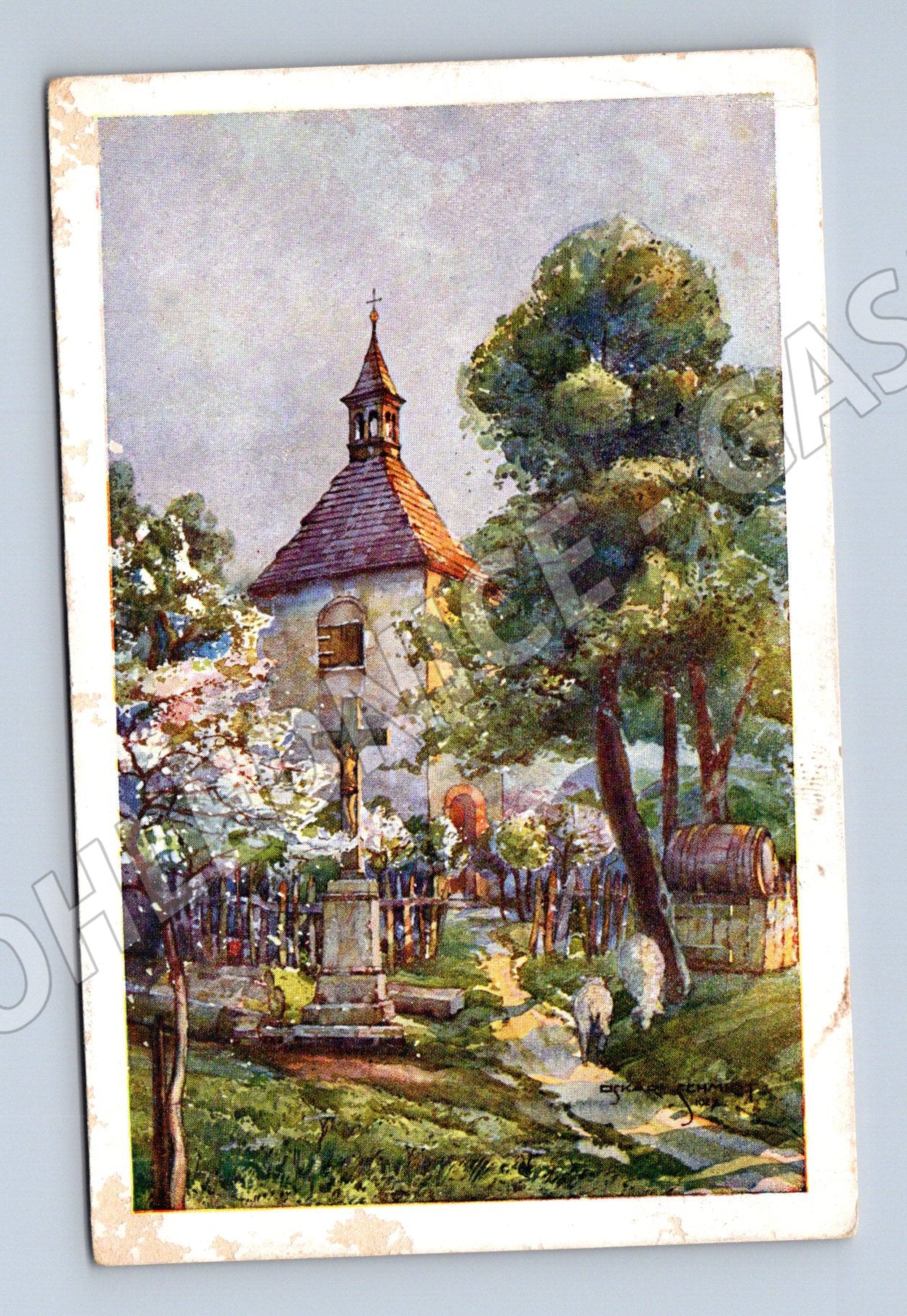 Pohlednice vesnický kostelík ČR (M4606)