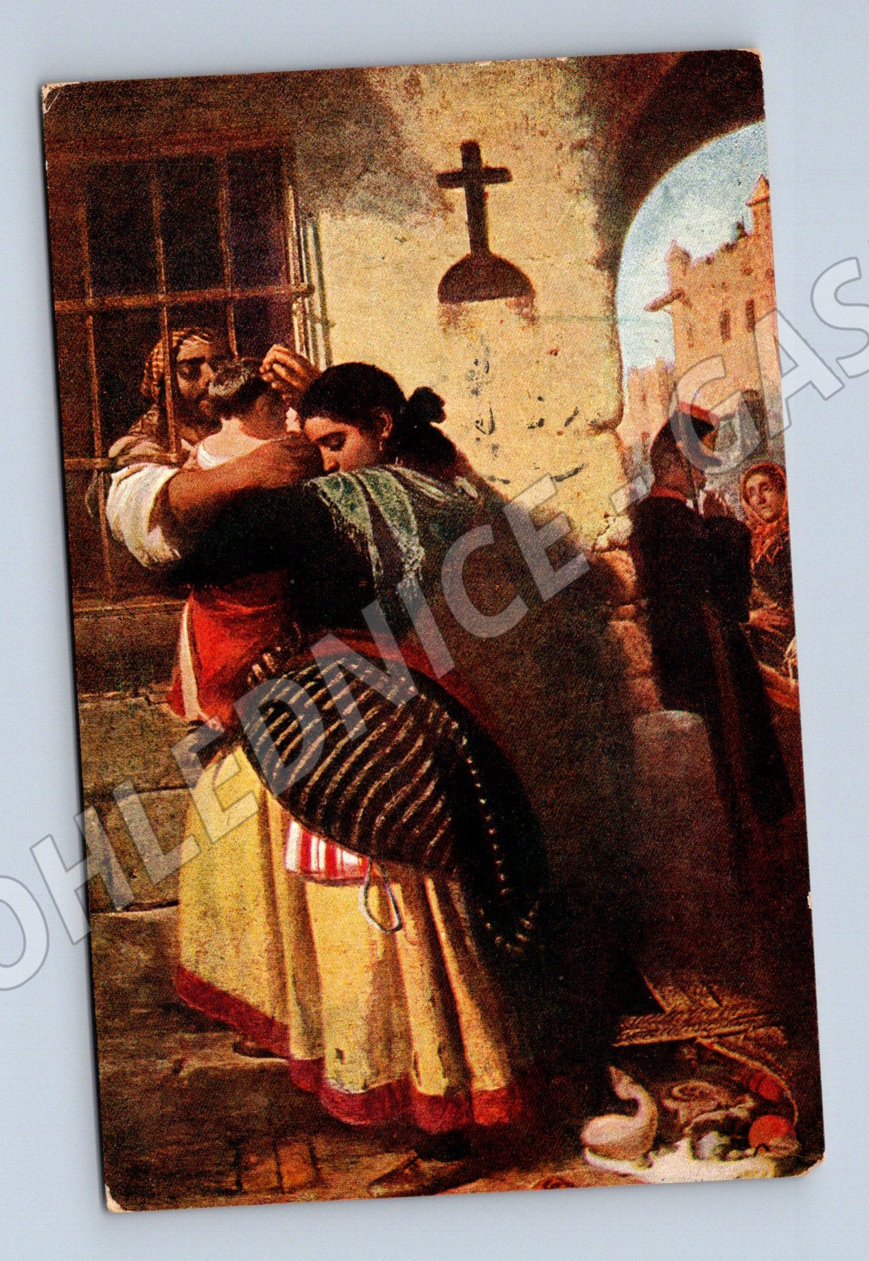 Pohlednice etnografická stará motiv (M4613)