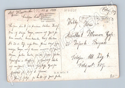 Pohlednice Die Verliebten zamilovaný pár (M4621)