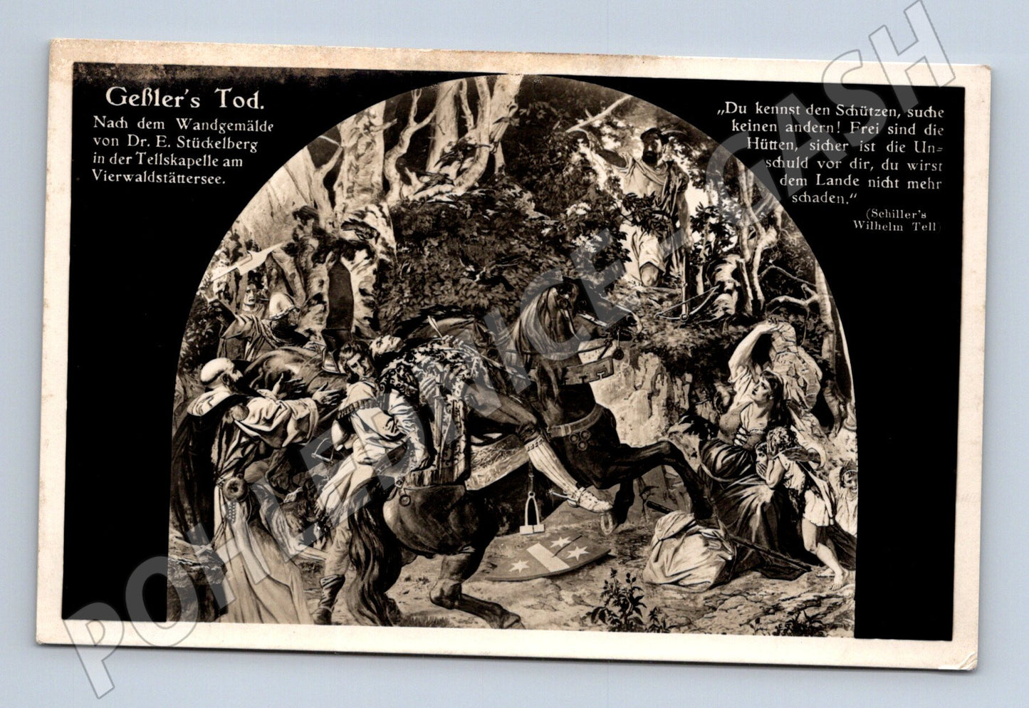 Pohlednice Švýcarsko Geßlerova smrt Tell (M4626)