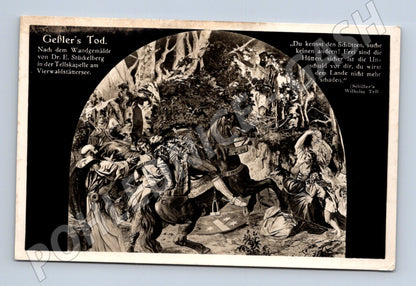 Pohlednice Švýcarsko Geßlerova smrt Tell (M4626)