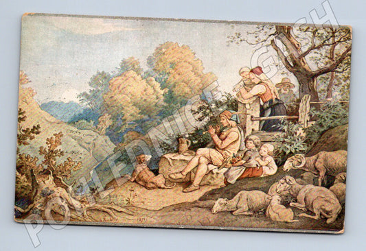 Pohlednice Ludwig Richter Jaro etno (M4631)