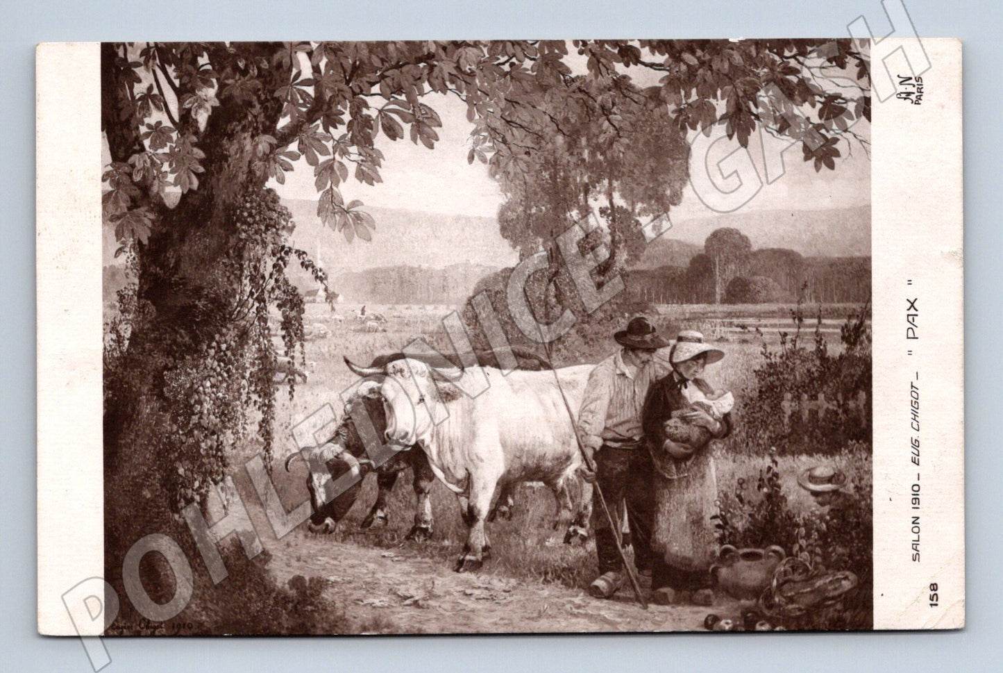 Pohlednice Salon Eug Chigot venkov (M4632)