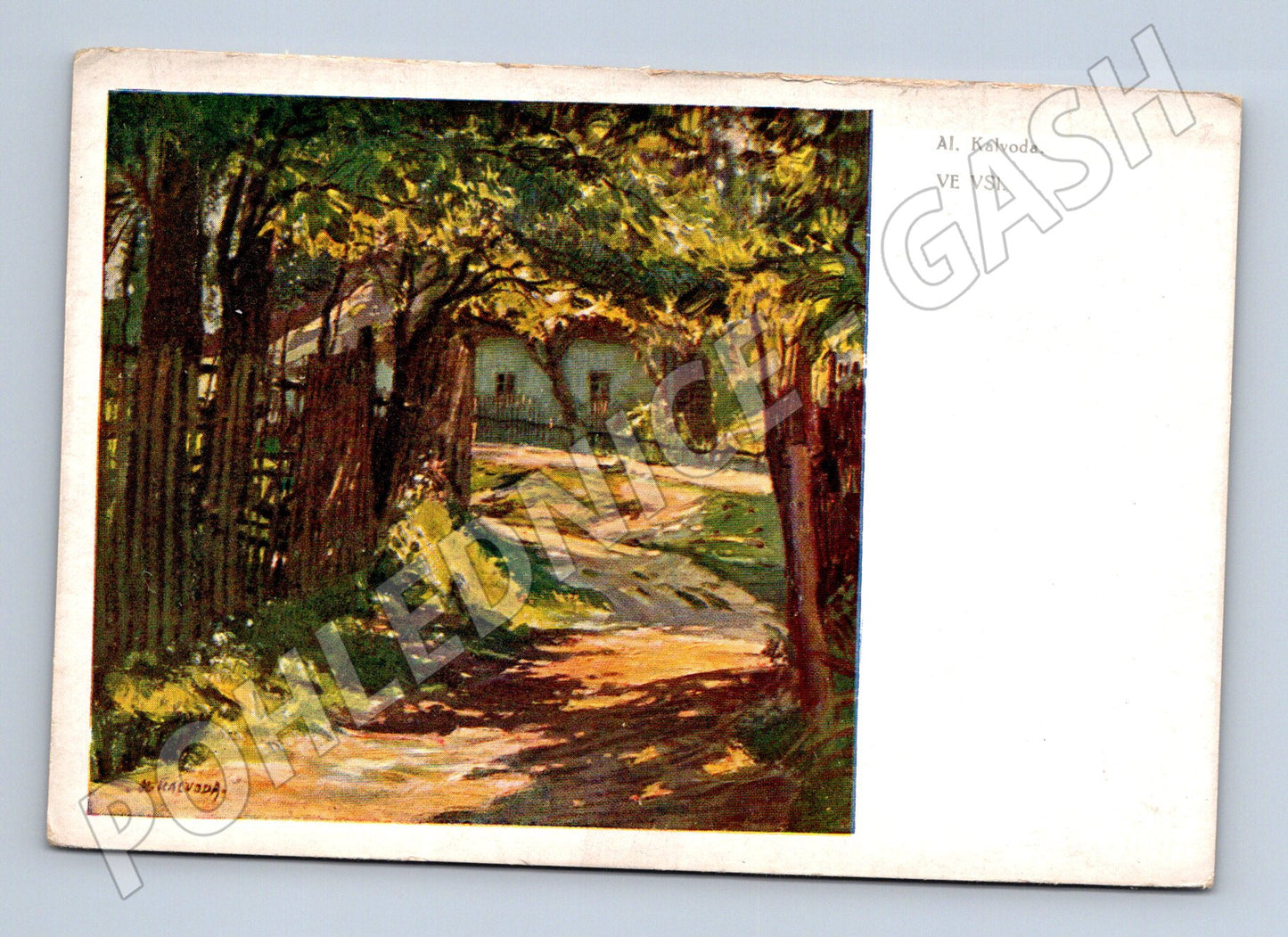 Pohlednice Alois Kalvoda Ve vsi Minerva (M4634)