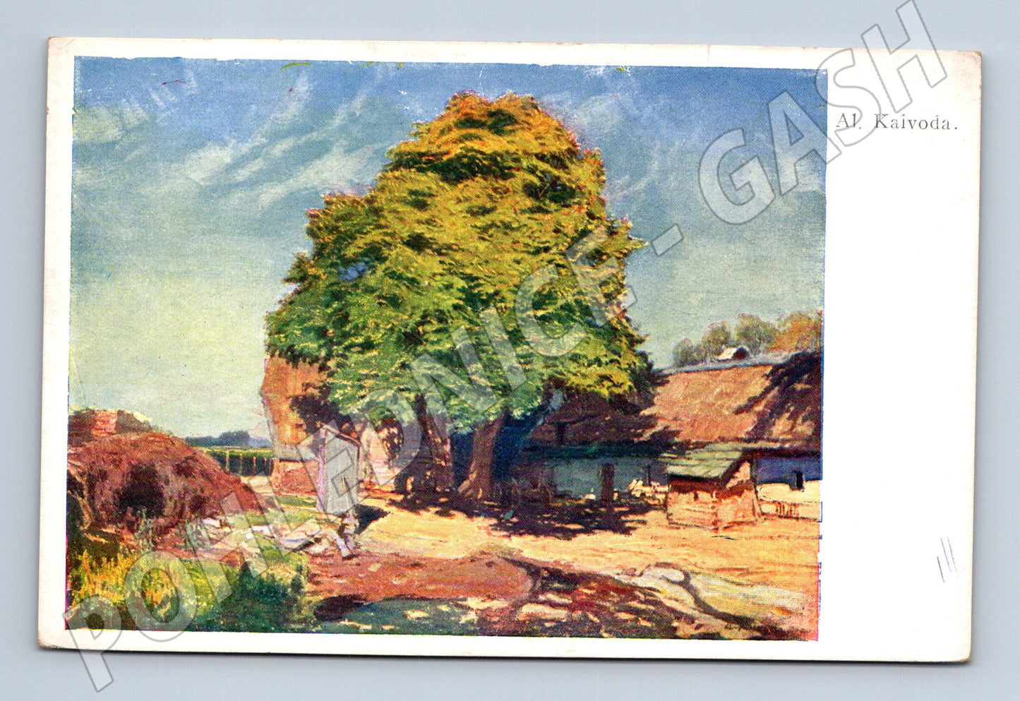 Pohlednice Al Kaňovoda venkov malba (M4636)