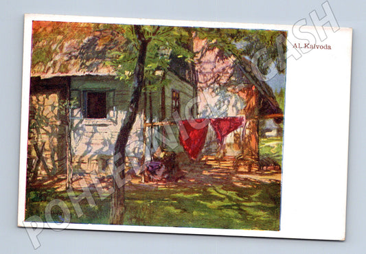 Pohlednice Alois Kalvoda venkovská chalupa (M4640)