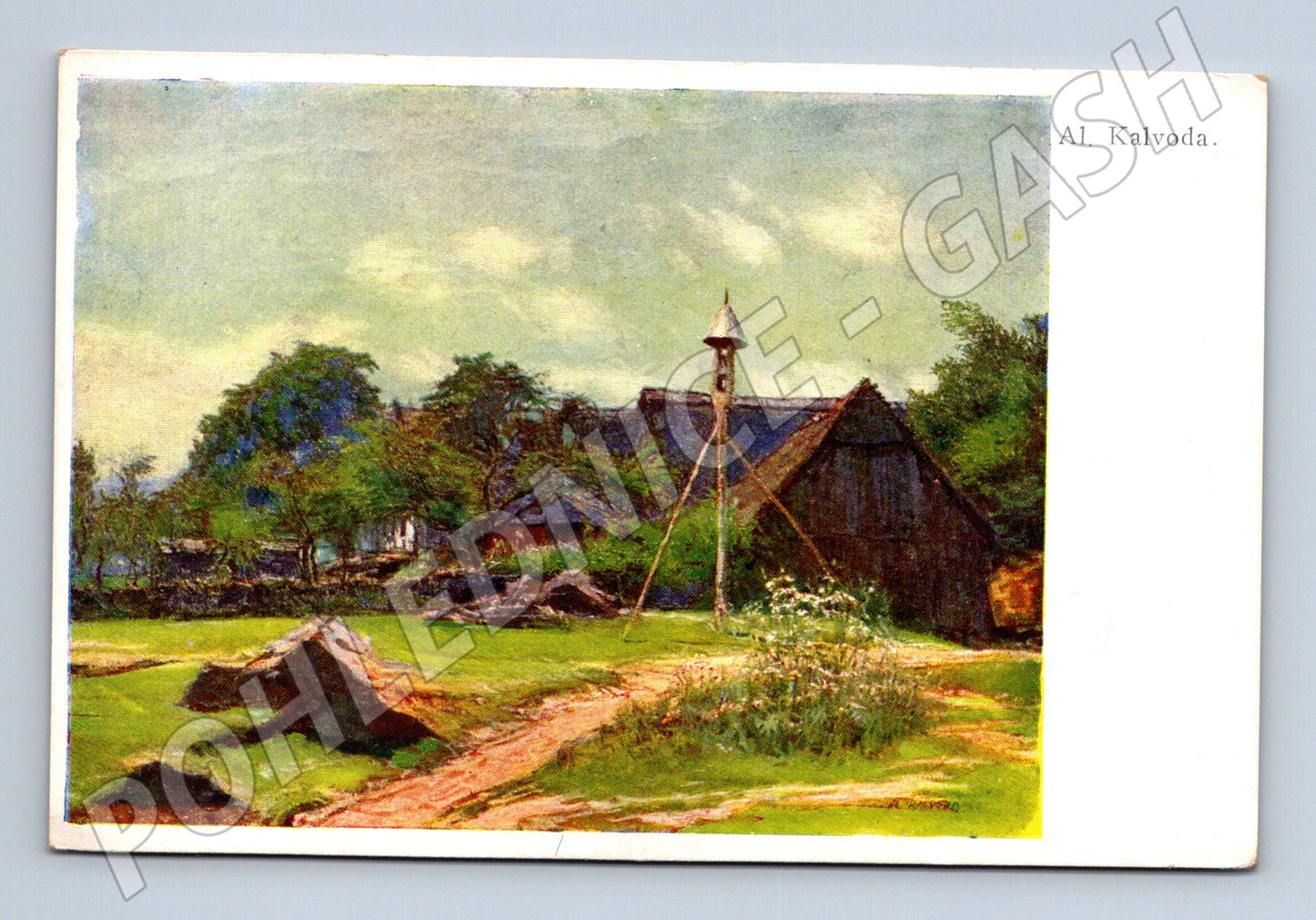 Pohlednice Al Kalvoda venkovská krajina (M4646)