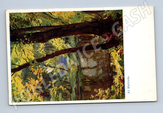 Pohlednice Al Kalvoda lesní krajina (M4647)