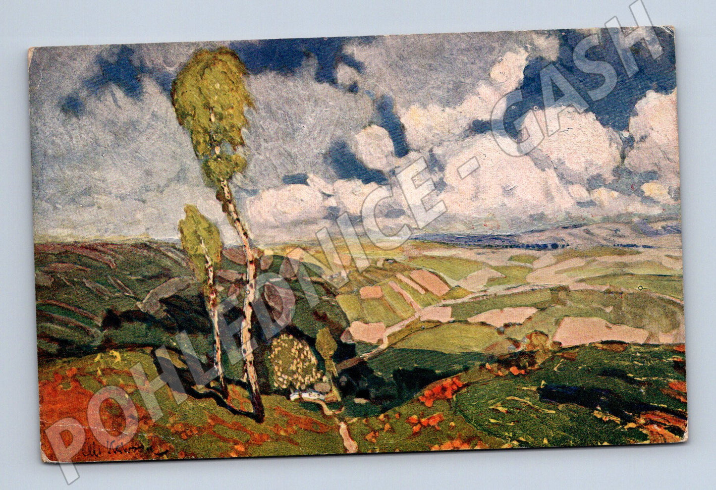 Pohlednice Alois Kalvoda Letní den krajina (M4653)