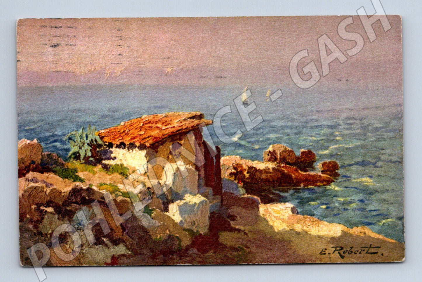 Pohlednice E Robert přímořská krajina (M4657)