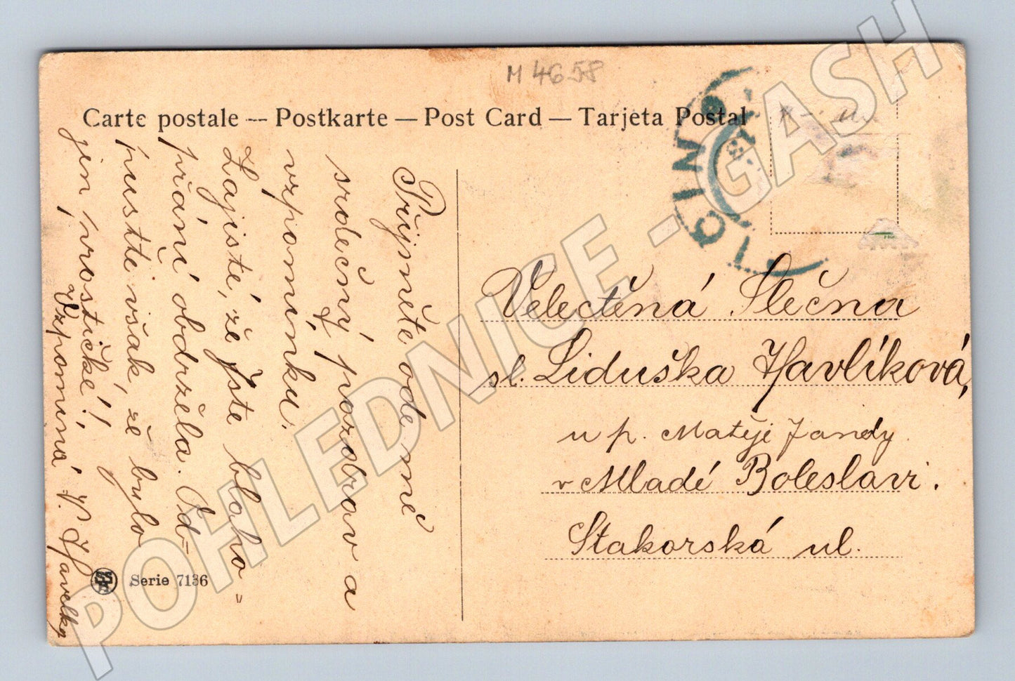 Pohlednice kolorovaná česká krajina (M4658)