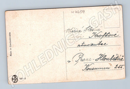 Pohlednice malovaná krajina západ slunce (M4659)