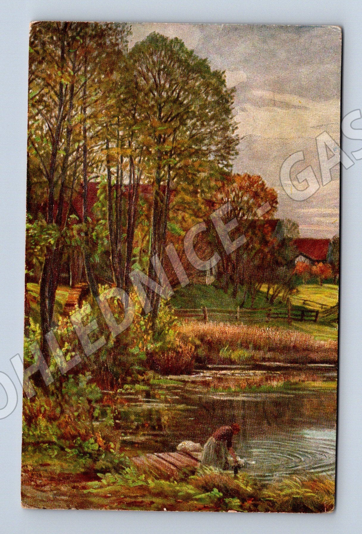 Pohlednice Otto Rau Am Dorfteich (M4660)