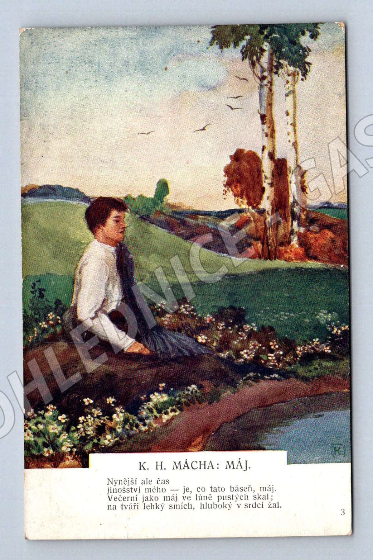 Pohlednice Mácha Máj ilustrace (M4667)