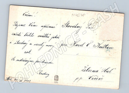 Pohlednice Aug Němejc poutníci u sv Jakuba (M4678)