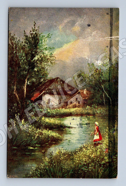 Pohlednice mlýn u vody krajina (M4680)