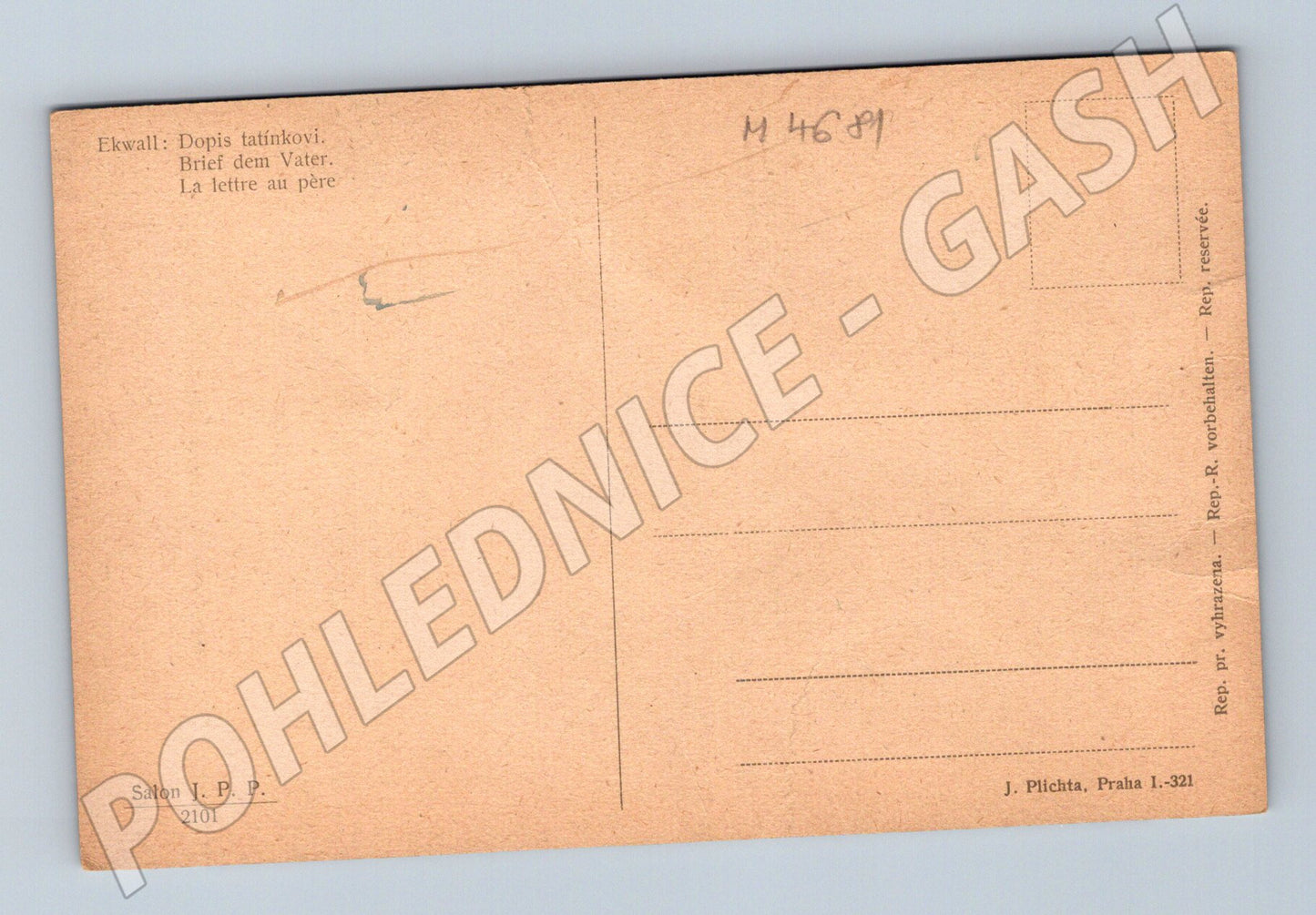 Pohlednice Dopis tatínkovi Ekwall (M4681)