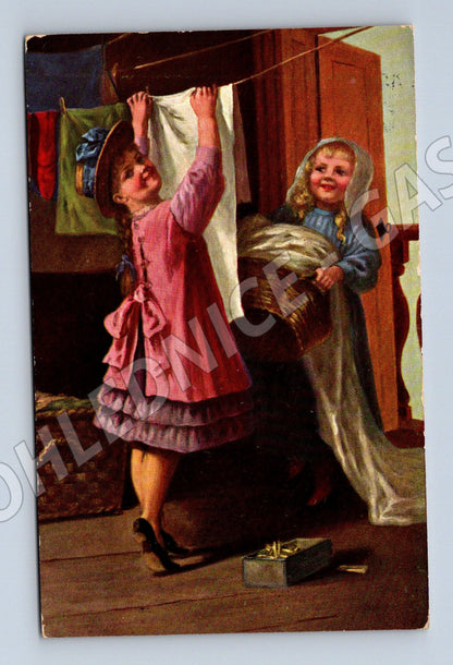 Pohlednice Hanuš Konrad domácí scéna (M4682)