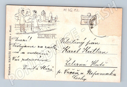 Pohlednice Hanuš Konrad domácí scéna (M4682)