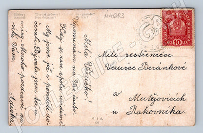 Pohlednice děvčátko se psem (M4683)