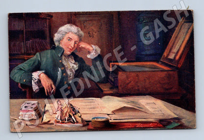 Pohlednice Mozart v pracovně malířská (M4688)