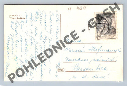 Pohlednice Jeseníky Vřesová studánka 1950 (M469)