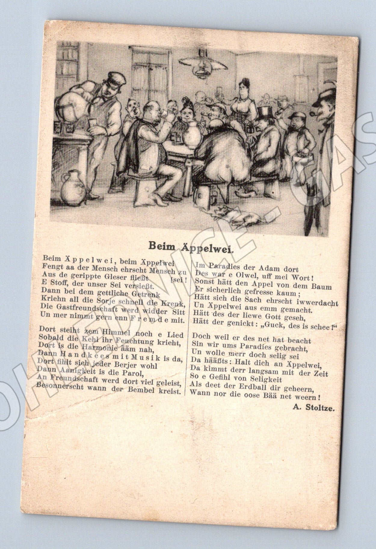 Pohlednice Beim Äppelwei Stolze Postkarte (M4700)